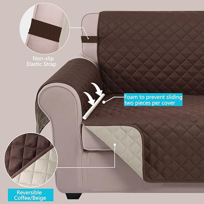 U-NICE HOME 4 Seater Sofa Cover 91 Inch Large Couch Covers - Image 3