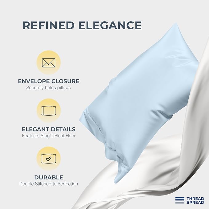 THREAD SPREAD 100% Egyptian Cotton King Size Sheets Set - Image 4