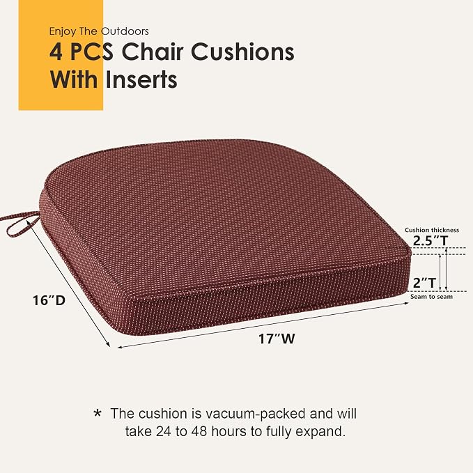 Outdoor Round Corner Seat Cushion, Non Slip Seat Cushion Pads - Image 5