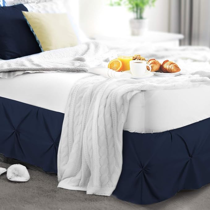 Nestl Navy Blue Bed Skirt - Image 8