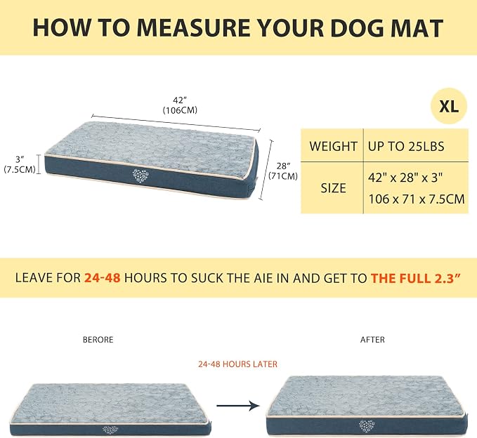 VANKEAN Waterproof Dog Crate Pad Bed Mat Reversible, Removable Washable Cover & - Image 2