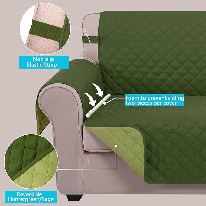 U-NICE HOME 4 Seater Sofa Cover 91 Inch Large Couch Covers - Image 3