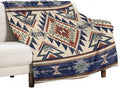 Native Throw Blanket, Southwest Tribal Aztec Pattern Vintage Abstract Ethnic by JanJCurt