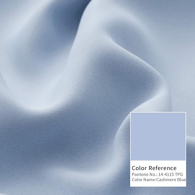 BGment Baby Blue Blackout Curtains 63 Inch Length - Image 7