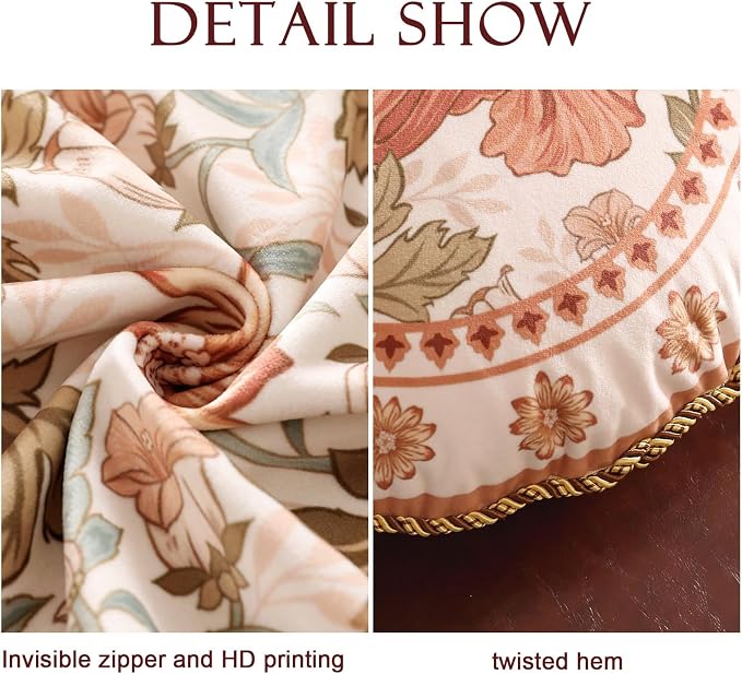 Throw Pillow Covers Pack of 2, Decoration Round Pillows Cushion Covers - Image 4