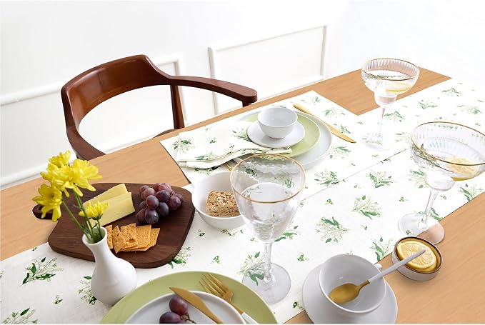 Solino Home Lily Floral Print Table Runner 120 Inches Long - Image 7