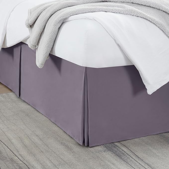 Nestl Grayish Purple Twin Bed Skirt by Nestl
