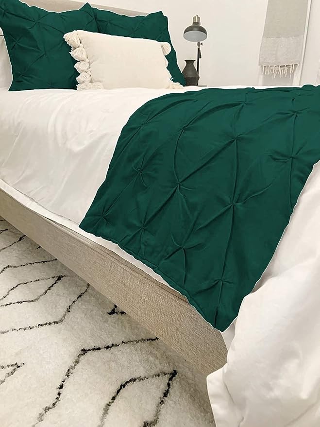 Bed Runner Set - 100% Pure Cotton 800 Thread Count - Luxury 1 Pinch Pleated Bed - Image 3