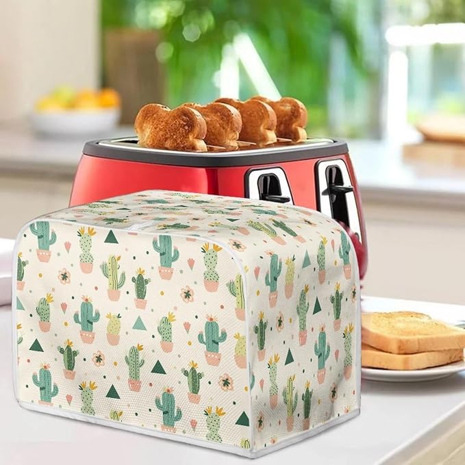 ZFRXIGN Cactus Toaster Cover 4 Slice Wide Slot Toaster Dust Covers Oven Cover - Image 3