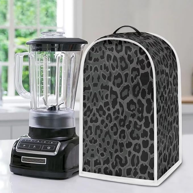 Talayituse Black Leopard Print Blender Dust Cover, Fingerprint Protection Cover - Image 5