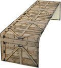 Western Vintage Wood Table Runner Country Barn Door Farm Retro Kitchen Dinner by ZhiRain