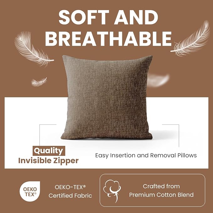 Haven & Glow Decorative Throw Pillow Cover – Square Cushion Case - Image 3