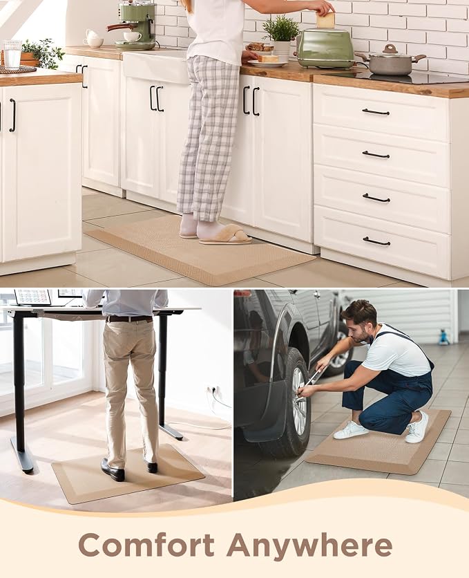 Ophanie Kitchen Mats for Floor, 3/4 inch Thick, 17x24 Anti Fatigue Cushioned Mat - Image 8