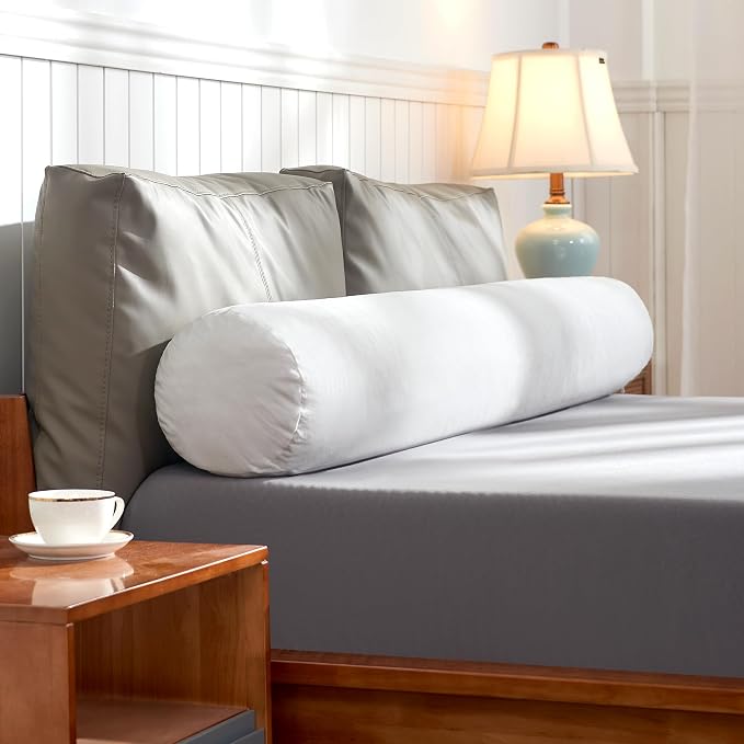 SyMax 7.8"x60" Body Pillow for Queen Bed, Memory Foam Bolster w/Removable by SyMax
