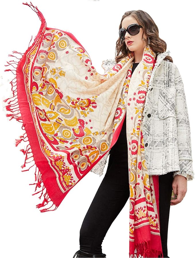 DANA XU 100% Merino Wool Pashmina Shawl by DANAXU