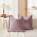 Luxurious Velvet Euro Shams Decorative Throw Pillow Covers 26x26 Set of 2 Solid by COCOPLOCEUS