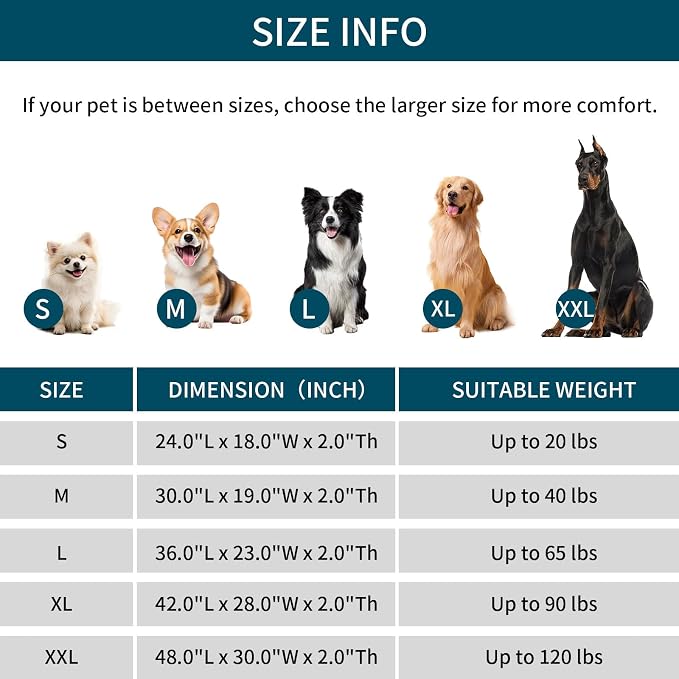 Dog Crate Pad - Extra Large Dog Beds - XXL Memory Foam Pet Bed - Image 8