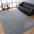 Rugsotic Carpets Hand Knotted Gabbeh Wool 3'x5' Area Rug Solid Light Blue L00111 by GetMyRugsLLC
