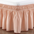 RIMELA Bed Skirt Queen Size 15 Inch Drop, Wrap Around Elastic Bedskirt Solid by RIMELABedSkirt