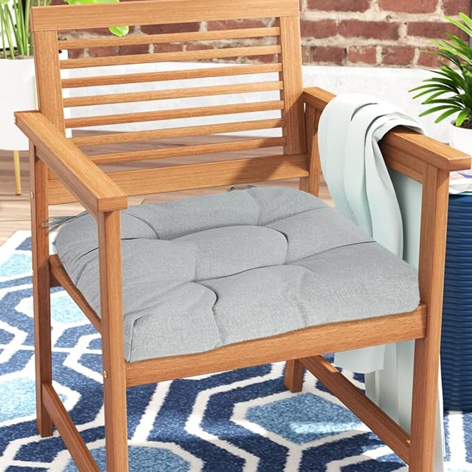 FUNHOME Outdoor Chair Cushions 19 x19 Inch, Water Resistant Tufted Seat - Image 5