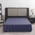 Navy Blue Bed Skirt Twin Size Ruffled Bed Skirt by TSUTOMI