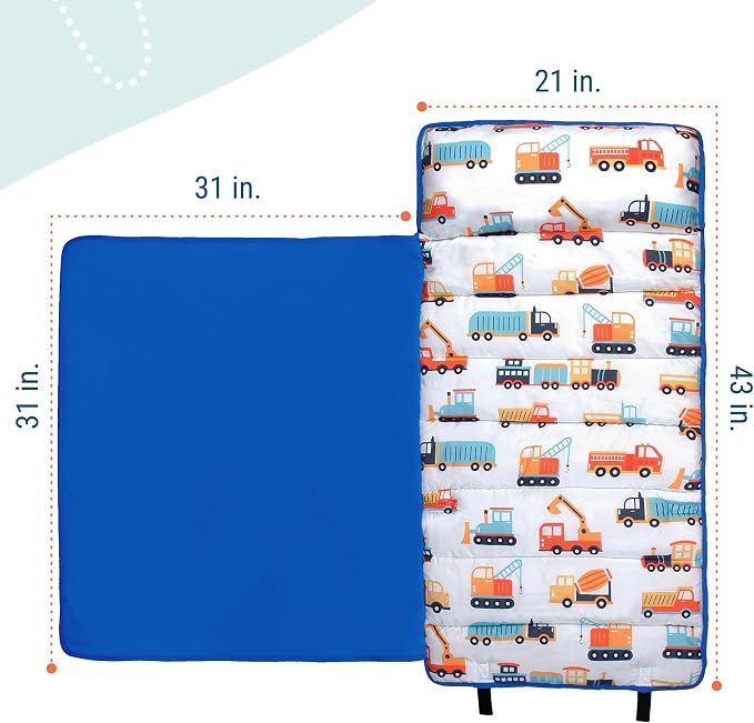 Wildkin 43-inch Kids Nap Mat – Soft Microfiber Toddler Sleeping Mat - Image 4