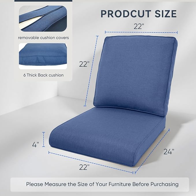 Outdoor Chair Cushions 3 Packs - Image 4