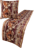 The HomeCentric King Queen Twin Pink & Orange Designer Queen 74"x18" Bed Runner by TheHomeCentric