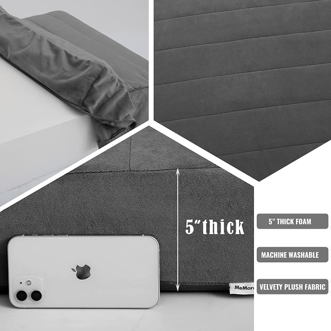 MeMoreCool Square Floor Pillow for Adults and Kids, Large Meditation Cushion - Image 4