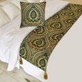 The HomeCentric King/Queen/Twin Green Luxury CA King 86"x18" Bed Runner by TheHomeCentric