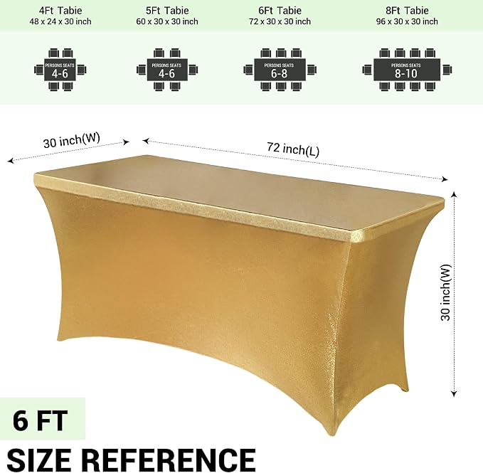 Obstal 6 Pack Stretch Spandex Table Covers - Image 4