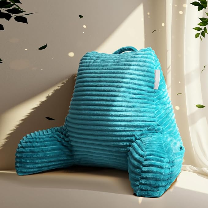 Hearth & Harbor Reading Pillow for Bed Adult – Back Pillow for Sitting in Bed - Image 2