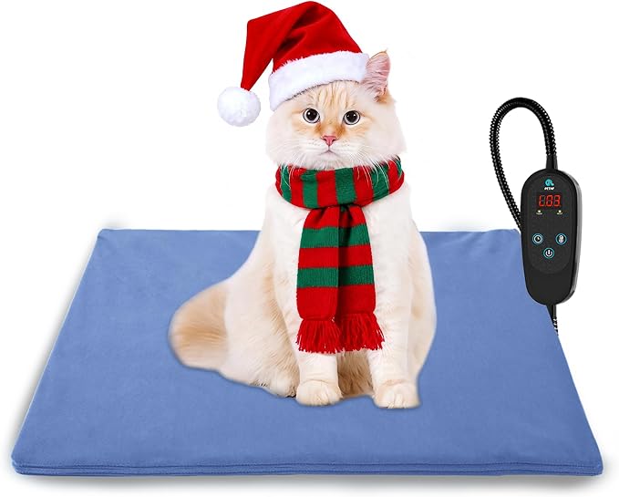 PETNF Pet Heating Pad Temperature Adjustment Cat Dog Heating Pad Anti-bite Puppy by PETNF