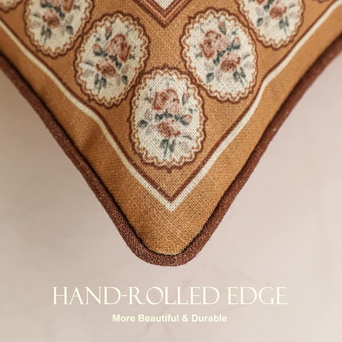 patdrea Designer Vintage Floral Throw Pillow Covers - Image 3