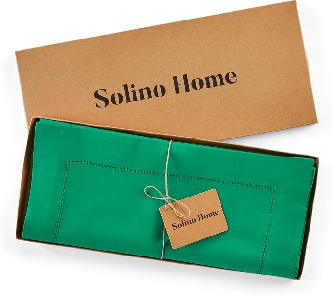 Solino Home Linen Hemstitch Table Runner 108 Inches Long - Image 5