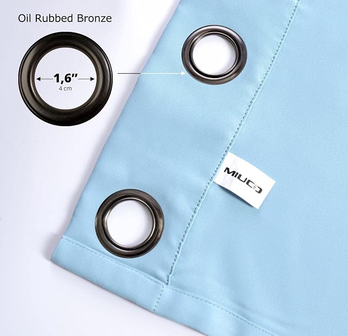 MIUCO 1 Pair Thermal Insulated Grommet 52-Inch-by-84-Inch Blackout Window - Image 7