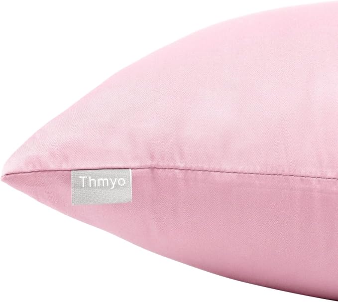 4-Pack 100% Cotton Comfortable Solid Decorative Throw Pillow Case, Thmyo Square - Image 7