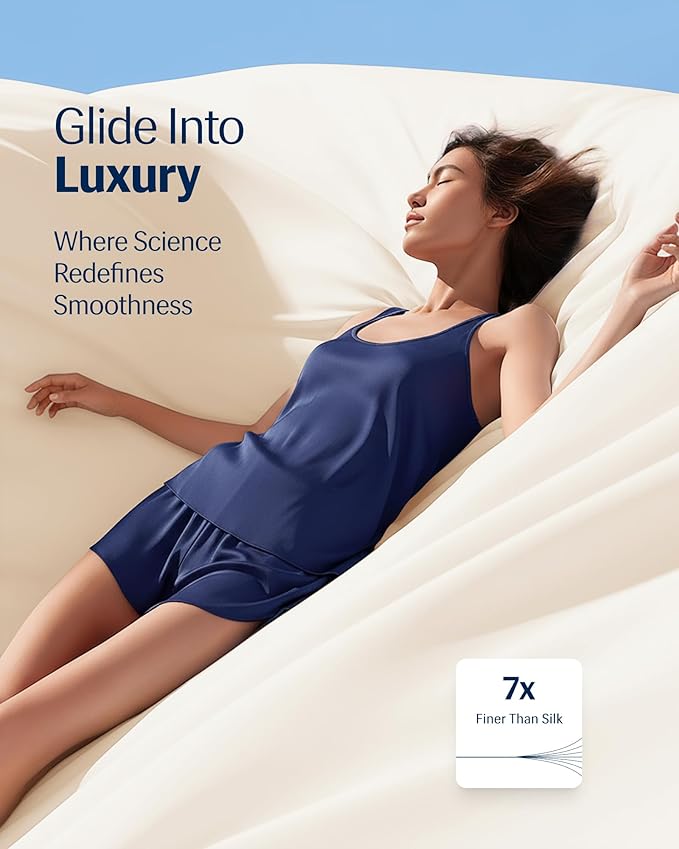 REST® Evercool®+ Cooling Sheet Set, King Size, Snow Ivory, Breathable Bed Sheets - Image 4