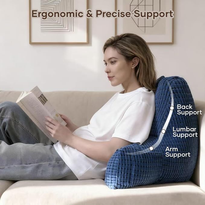 NOONTIDE Reading Pillow with Top Handle, Uniquely Designed Soft Fabric - Image 2