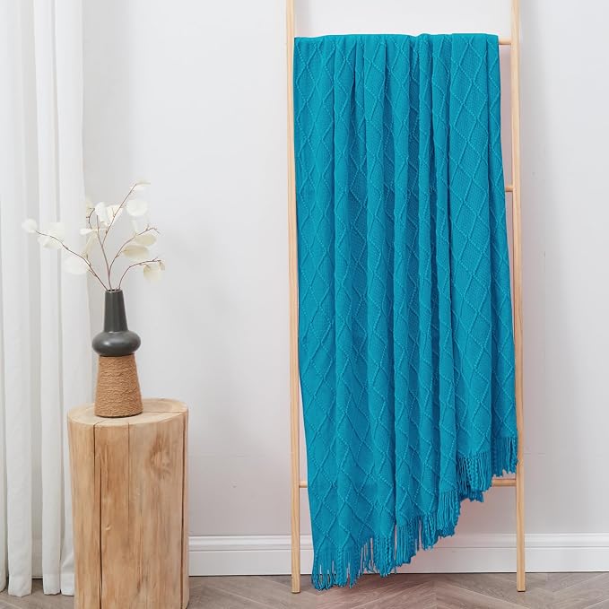 inhand Teal Throw Blanket for Couch and Bed, Soft Living Room Home Decor - Image 5
