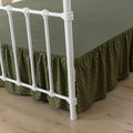Tufted Dot Bed Skirt Queen Size Ruffled Bed Skirt by TSUTOMI