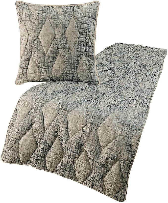 The HomeCentric King Queen Twin Grey Decorative King 90"x18" Bed Runner Without by TheHomeCentric