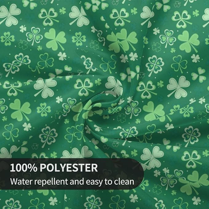 St.Patrick's Day Tablecloth Round 70×70 Inch, Spring Green Luck Shamrock - Image 7