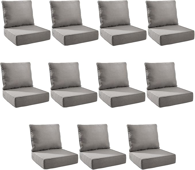 Outdoor Cushion Set for Furniture Patio Furniture, UV Resistant, Water Resistant by PLANNTONNEO