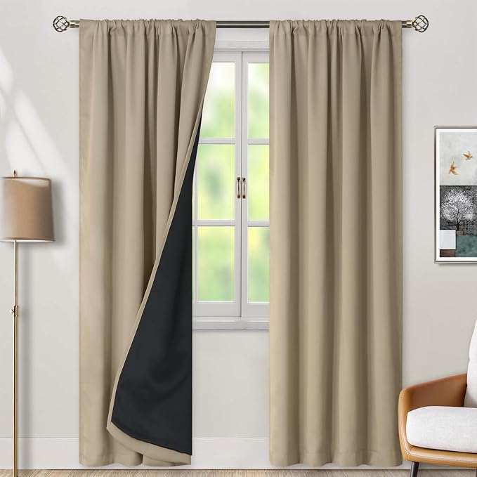 BGment 100% Blackout Curtains for Bedroom 84 Inch Length 2 Panels, Thermal by BGment