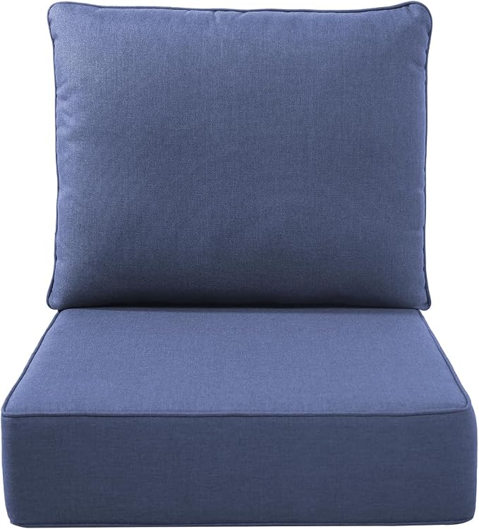 Luxury Outdoor Seat Cushion Set-22 x 24 x 6 Inch Outdoor Chair Cushions by NatureComfyOutdoorFurniture