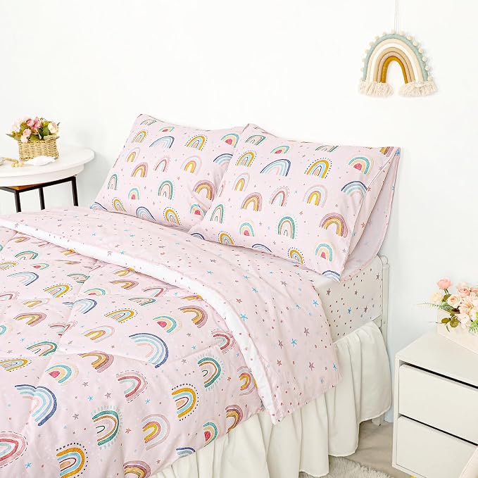 Twin Size Toddler Bedding Set for Girls 5 Piece Toddler Girl Bedding, Super - Image 8