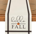 Artoid Mode Hello Fall Pumpkin Table Runner, Seasonal Harvest Vintage by ArtoidMode