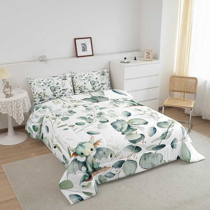 Erosebridal Boys Magic Animal Full Size Comforter Set Cute Dragon Bedding Set - Image 3
