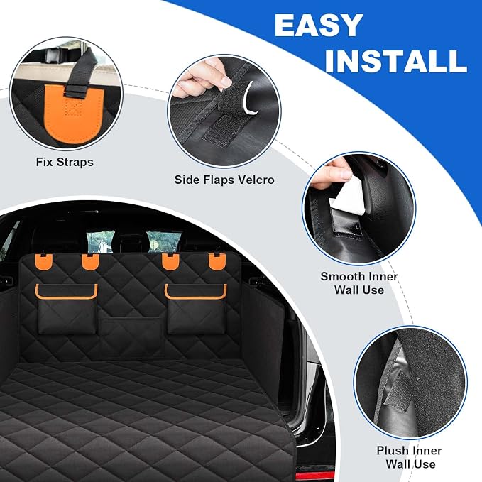 4-in-1 SUV Cargo Liner for Dogs, Non-Slip Water Resistant Pet Trunk Mat - Image 4
